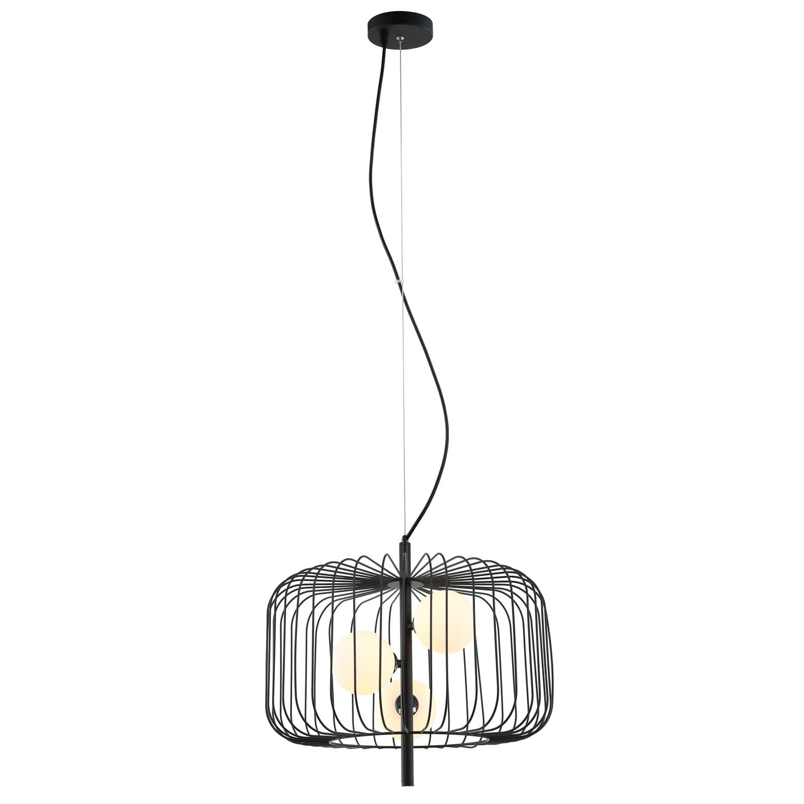 Lampa wisząca Daren czarno-biała 3xG9x25W nowoczesna wym: 113 x 43 x 43 cm metal Italux