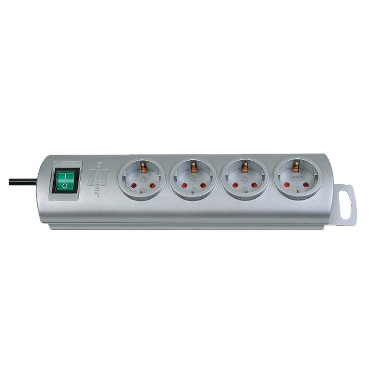 Dencon - 4 Prese Con Interruttore ADP, Multipla Da Parete, Alimentazione Elettrica