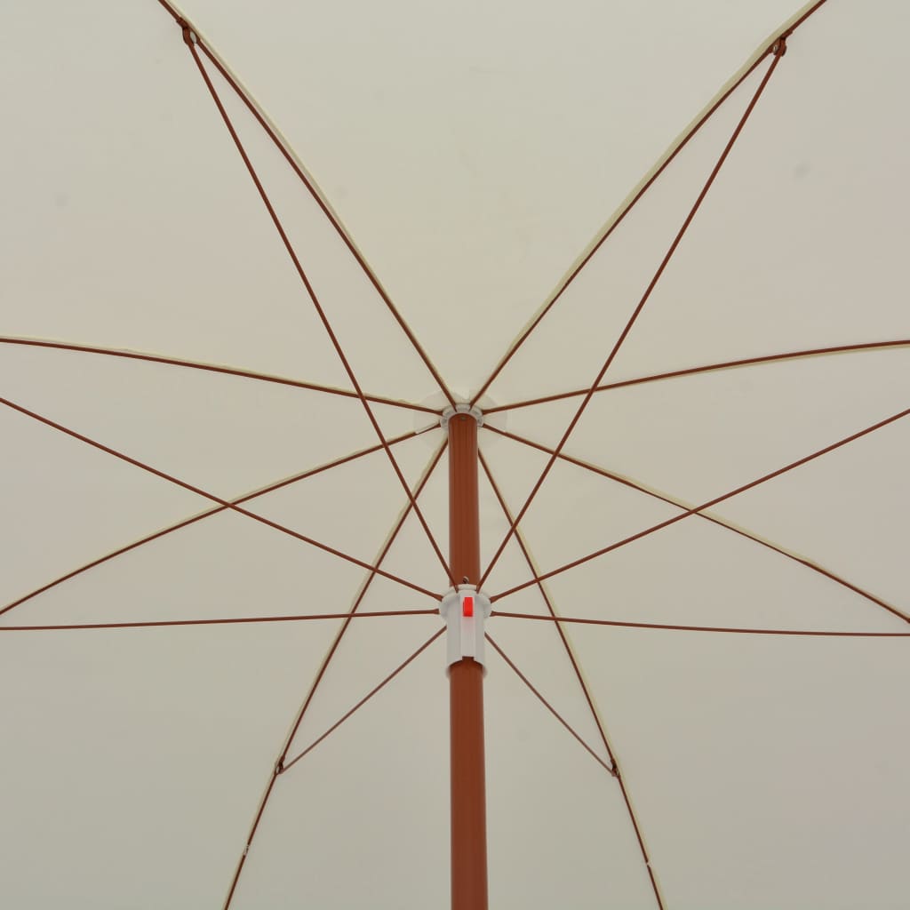 Parasol avec mât en acier 300 cm sable 02_0008104 - 4