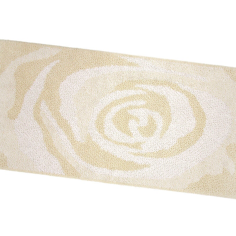 Jednokolorowa Mata łazienkowa 60x140 Cm Miękka Rysunek Róży Bawełniana Dywanik Nocny Jasnokremowy