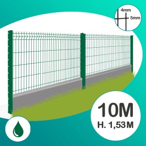 Flandria Fil de Fer plastifié Vert 2,4mm rouleau 50m Fil métal enduit PVC pour ligature jardin, fil tension clôture, bricolage