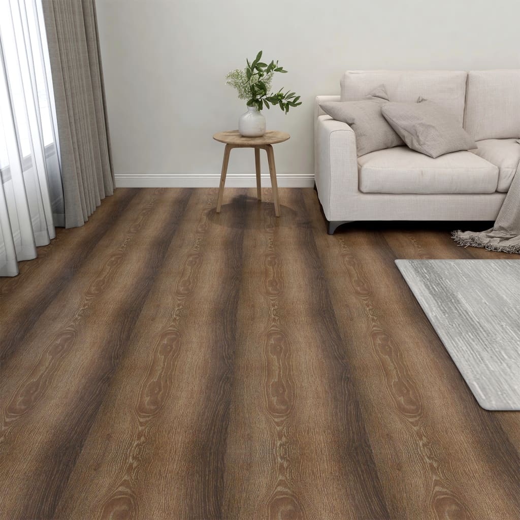 Baldosas de suelo autoadhesivas 20 uds pvc 1,86 m² marrón vidaxl