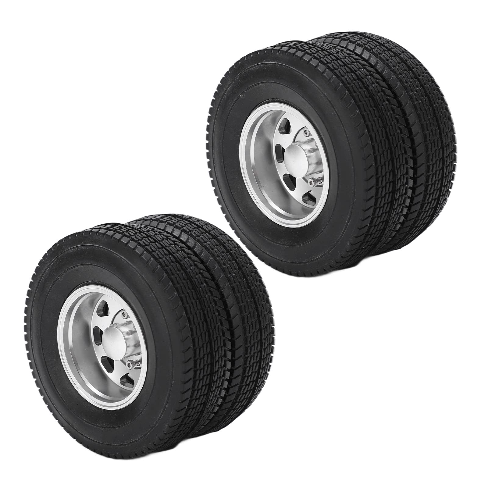 Pneus En Caoutchouc Pour Voiture RC, Roue En Métal, Série Complète