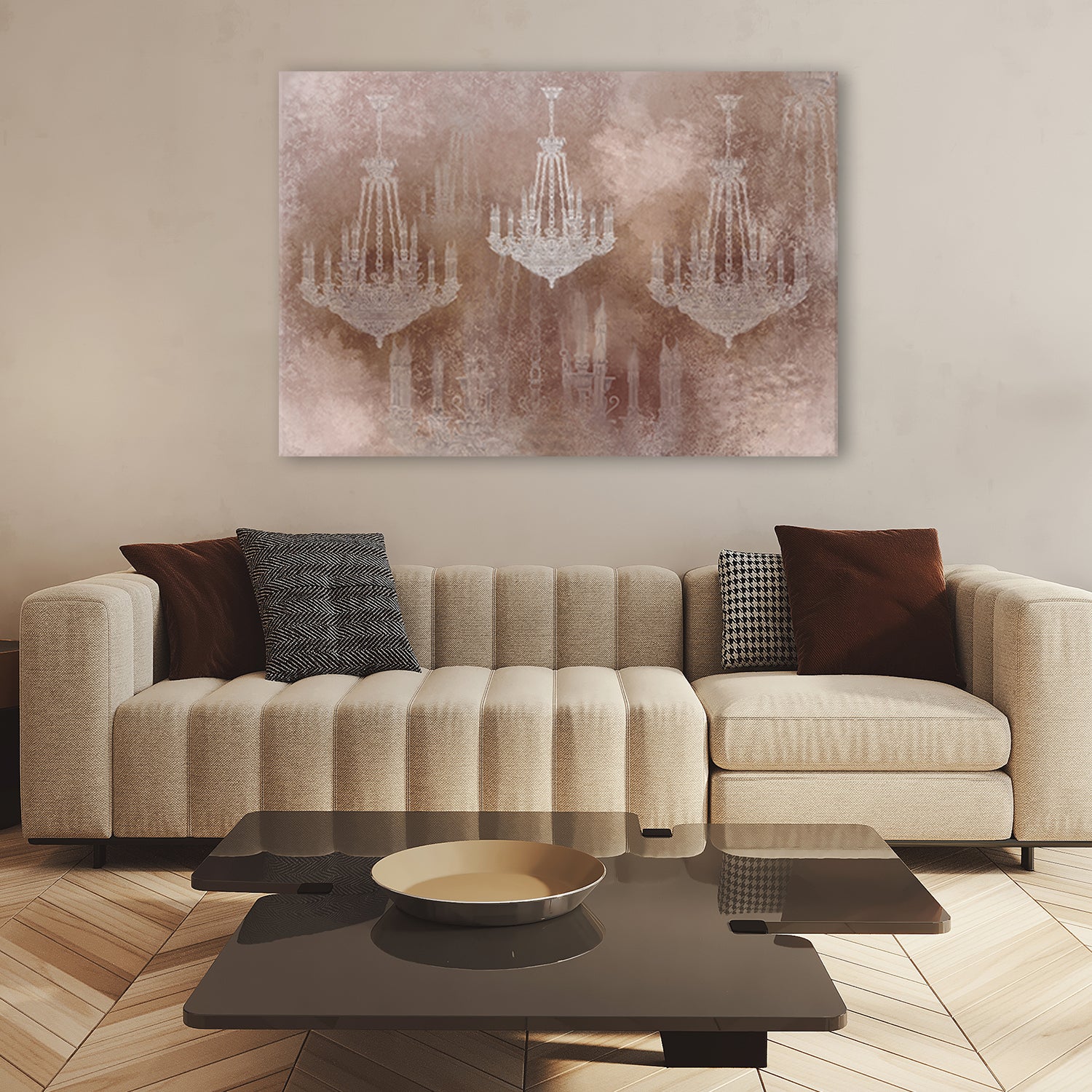 Obraz na płótnie, Żyrandole 90x60