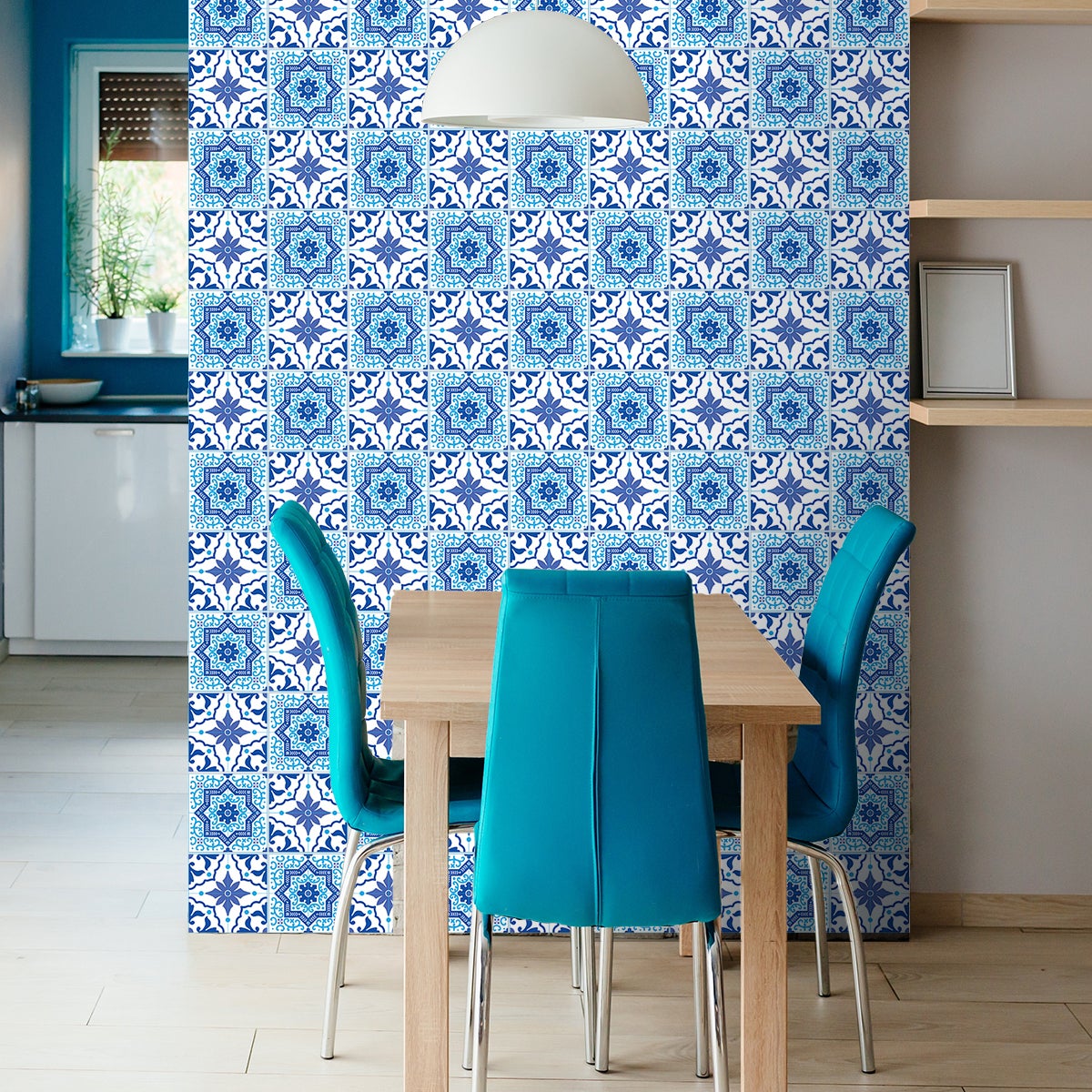 Ambiance Paquete De 24 Calcomanías De Azulejos | Adhesivos Decorativos Autoadhesivos Para Pared De Azulejos De Cemento – Mosaico De Pared Para Baño Y Cocina | Adhesivos De Pared De Azulejos