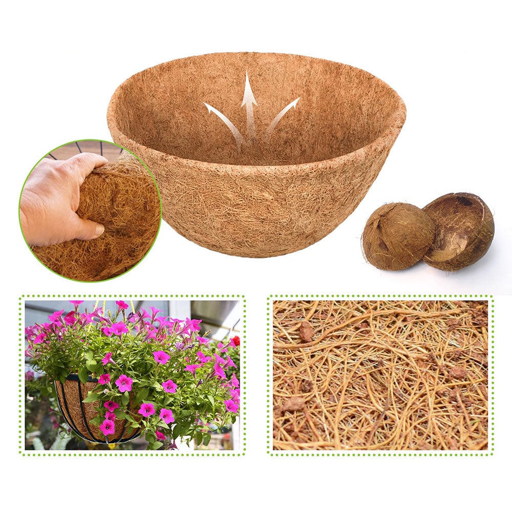 2 Pièces Doublures Fibre De Coco Pour Pots Et Jardinières - Naturelles Et Écologiques, Différents Diamètres