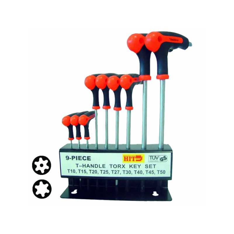 Clé Torx avec poignée ergonomique en T | Double extrémité | Torx T10