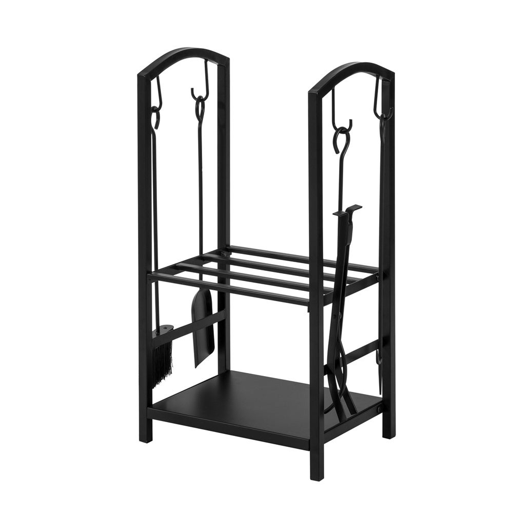 Scaffale Per Legna Cook King In Acciaio Verniciato – 120x40x20 Cm, Portatile, Fatto A Mano In Europa
