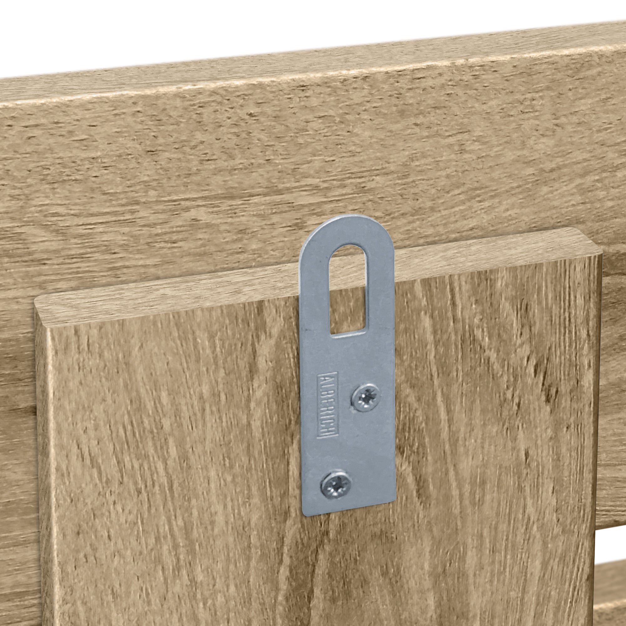 DHOME Cabecero de Madera reciclada DM Estilo Palet Horizontal Cama Palets Herrajes incluidos (150cm, Cambrian Madera) - 6