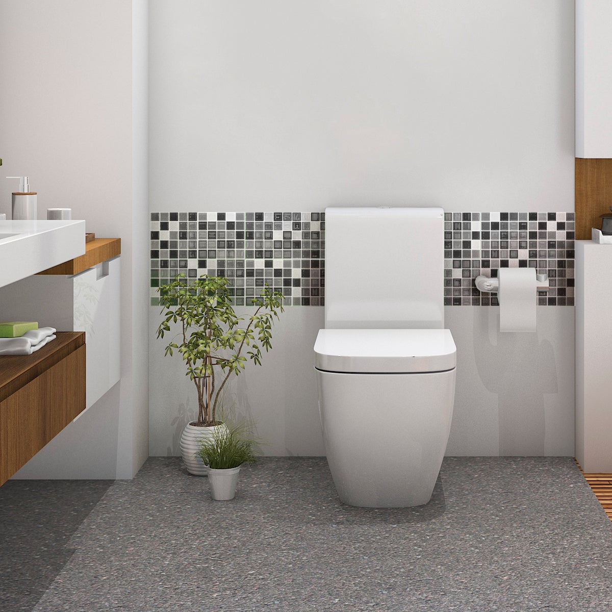 9 adesivo piastrelle azulejos mosaici tonalità di grigio - Sticker adesivo - adesivi murali - 9stickers20x20cm - 5