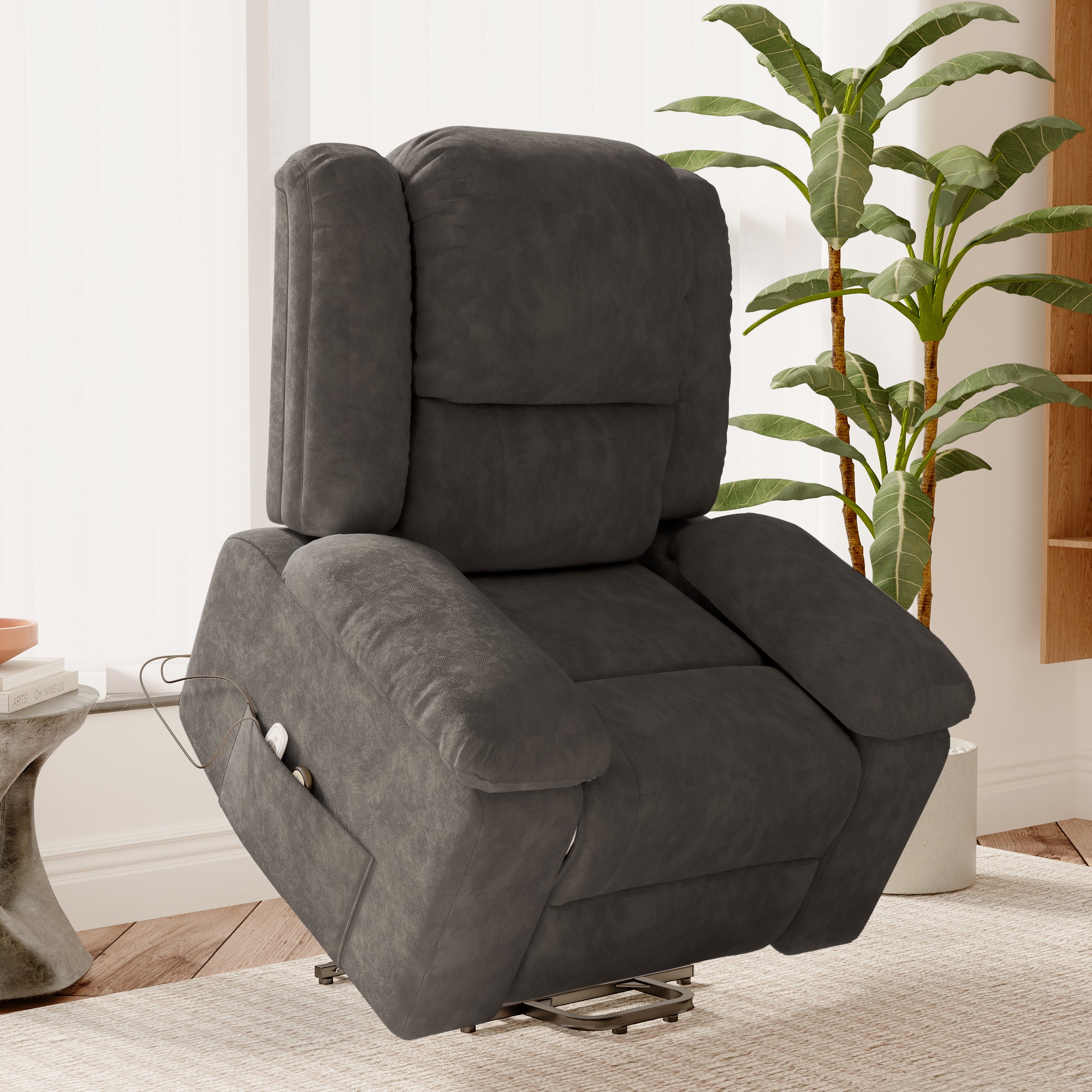 Fauteuil Luxe De Relaxation Et Massage Électrique, Gris - 8