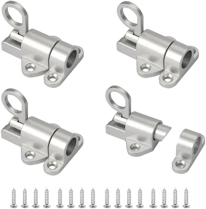 Lot de 4 verrous à ressort automatiques avec vis de verrouillage à ...