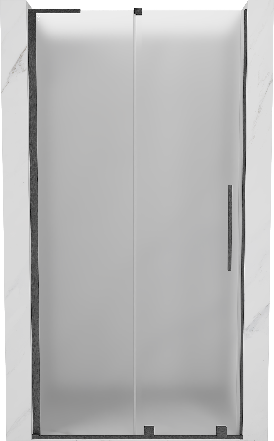 Mexen Velar L drzwi prysznicowe rozsuwane 100 cm, szron, gun gray szczotkowany - 871-100-003-31-66