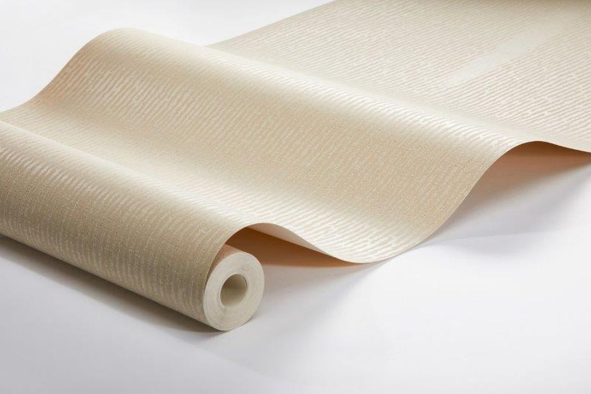 Papel pintado rayas beige - 53 cm x 10.05 m - borastapeter