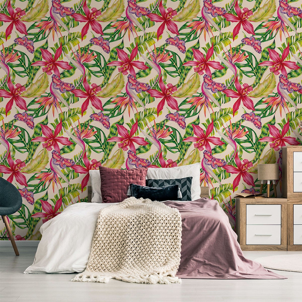 Adesivo carta da parati tropicale Piriapolis - Sticker adesivo - adesivi murali - 30x30cm - 5