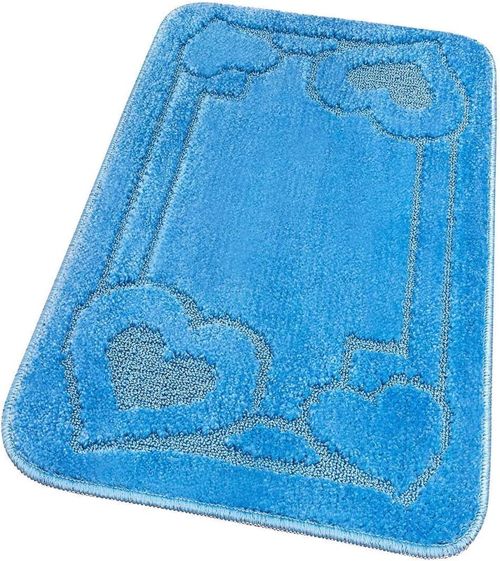 Mata łazienkowa Antypoślizgowy Absorbent 50x110 Cm Kiery Jednolity Kolor Błękitny