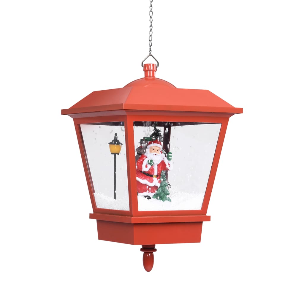 Maison Exclusive - Lampada Natalizia Sospesa LED e Babbo Natale Rossa 27x27x45 cm - 3