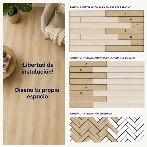 Arquiservi® - Revêtement de sol vinyle PVC autocollant Chêne doré 5 m² - Salon et chambre | Compatible avec le chauffage au sol | Pose facile | 2 mm - 10