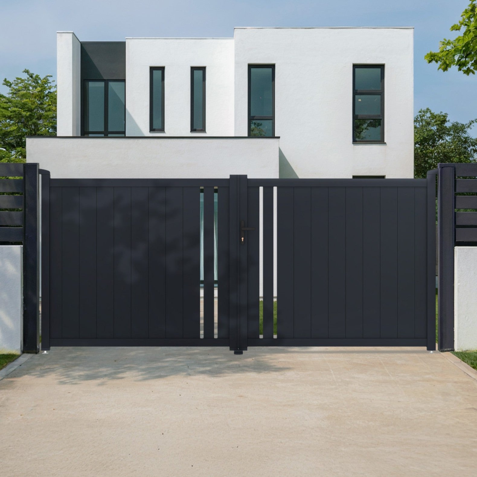Brama aluminiowa dwuskrzydłowa 3m GIONA 300B120