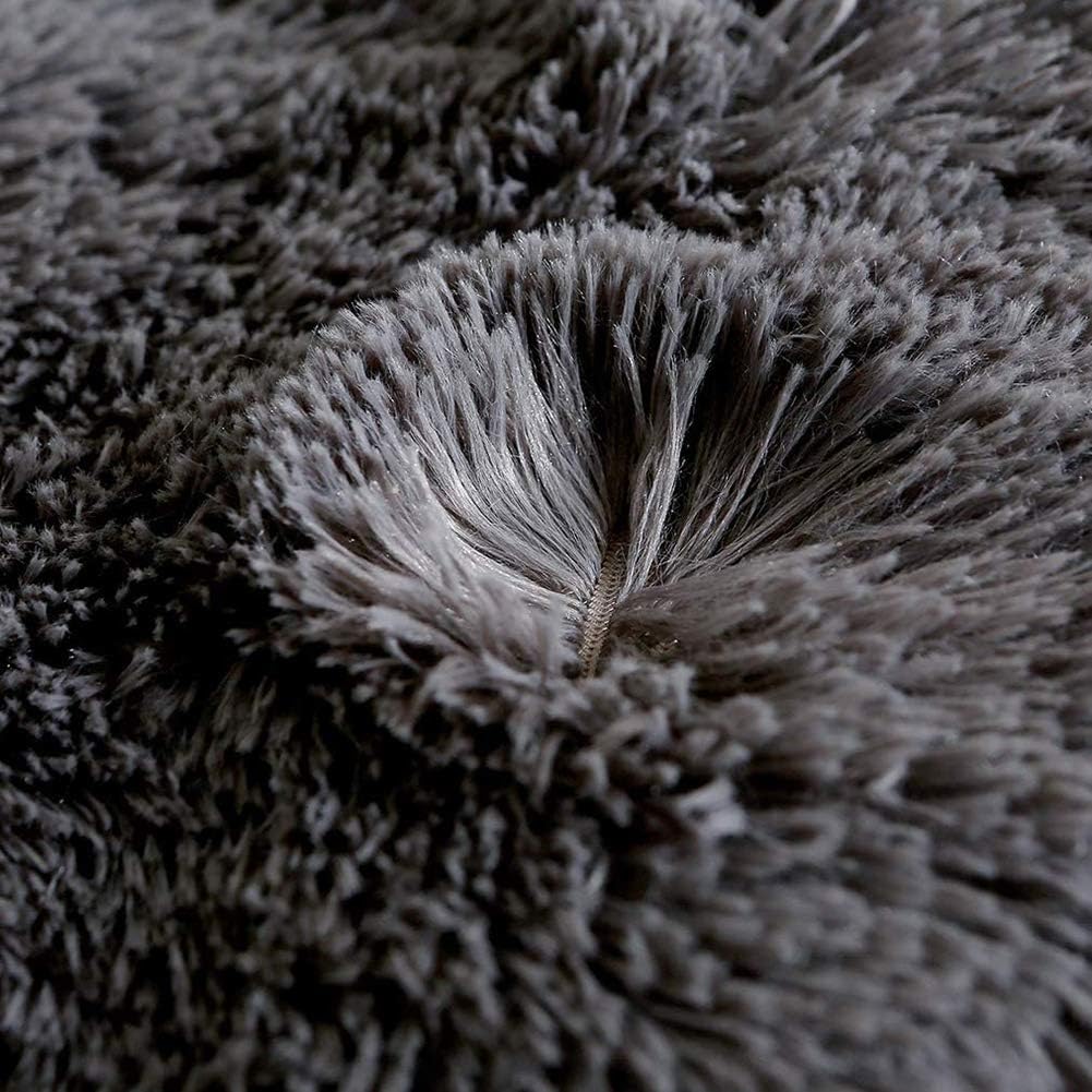 Housse de Couette Peluche 220x240 + 2 Taies 65x65cm - Gris Foncé - 3