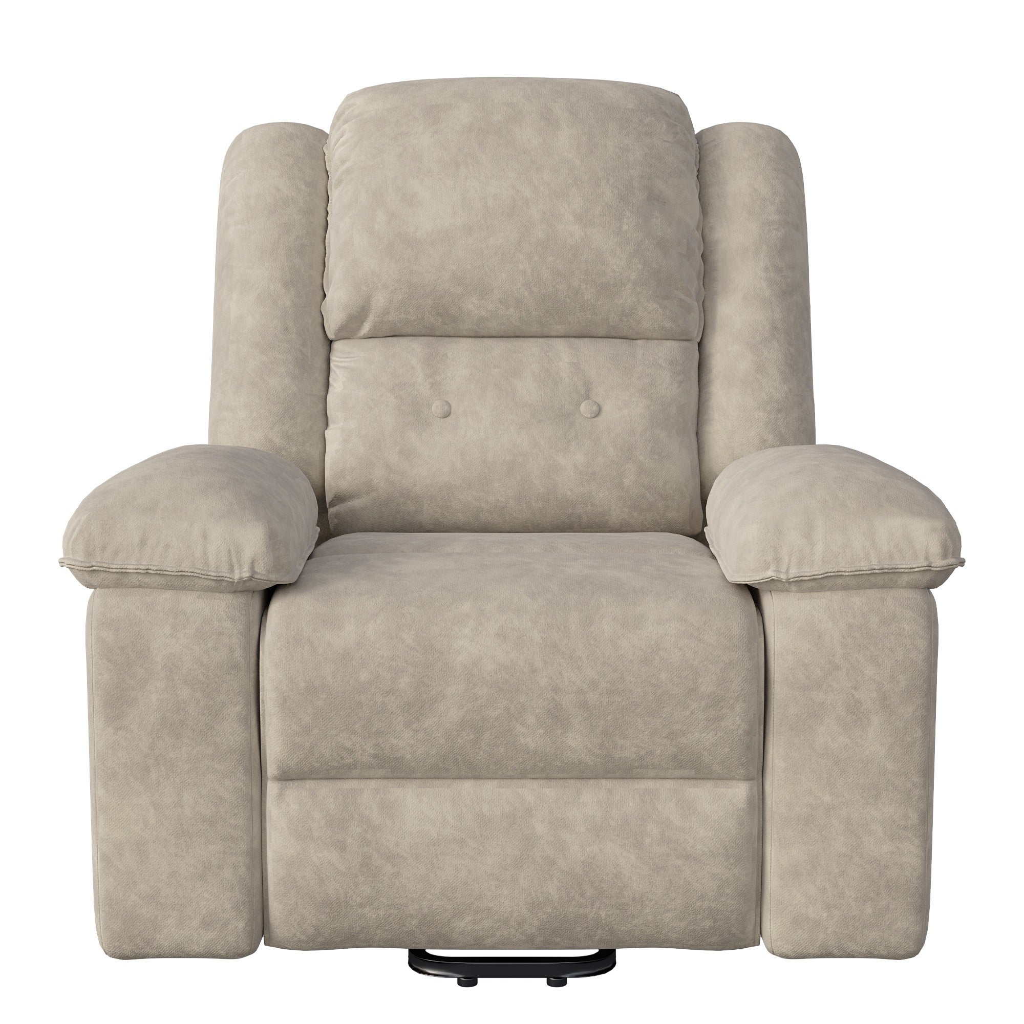 Fauteuil de Massage Électrique Releveur Chauffant avec 8 Points de Vibration - 83x53x106cm - Tissu Velours Marron - 7
