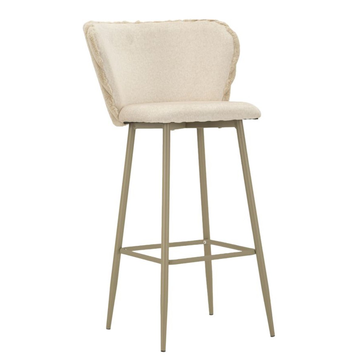 Zestaw 2 wysokich stołków Preah, Poliester, Beżowy, Seven Design