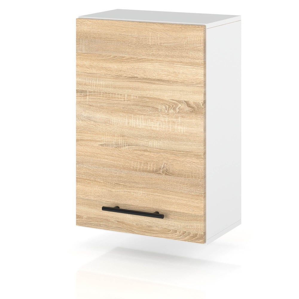 Szafka kuchenna wisząca modułowa drewniana z uchwytami 45cm spremium sonoma