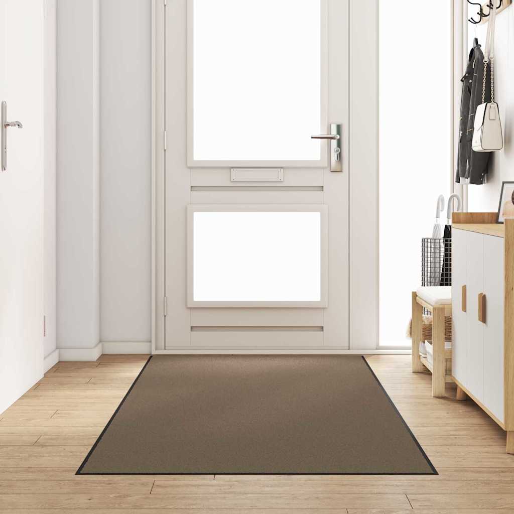 Dywanik wejściowy Beżowy i czarny 120 x 300 cm 100% poliamid vidaXL
