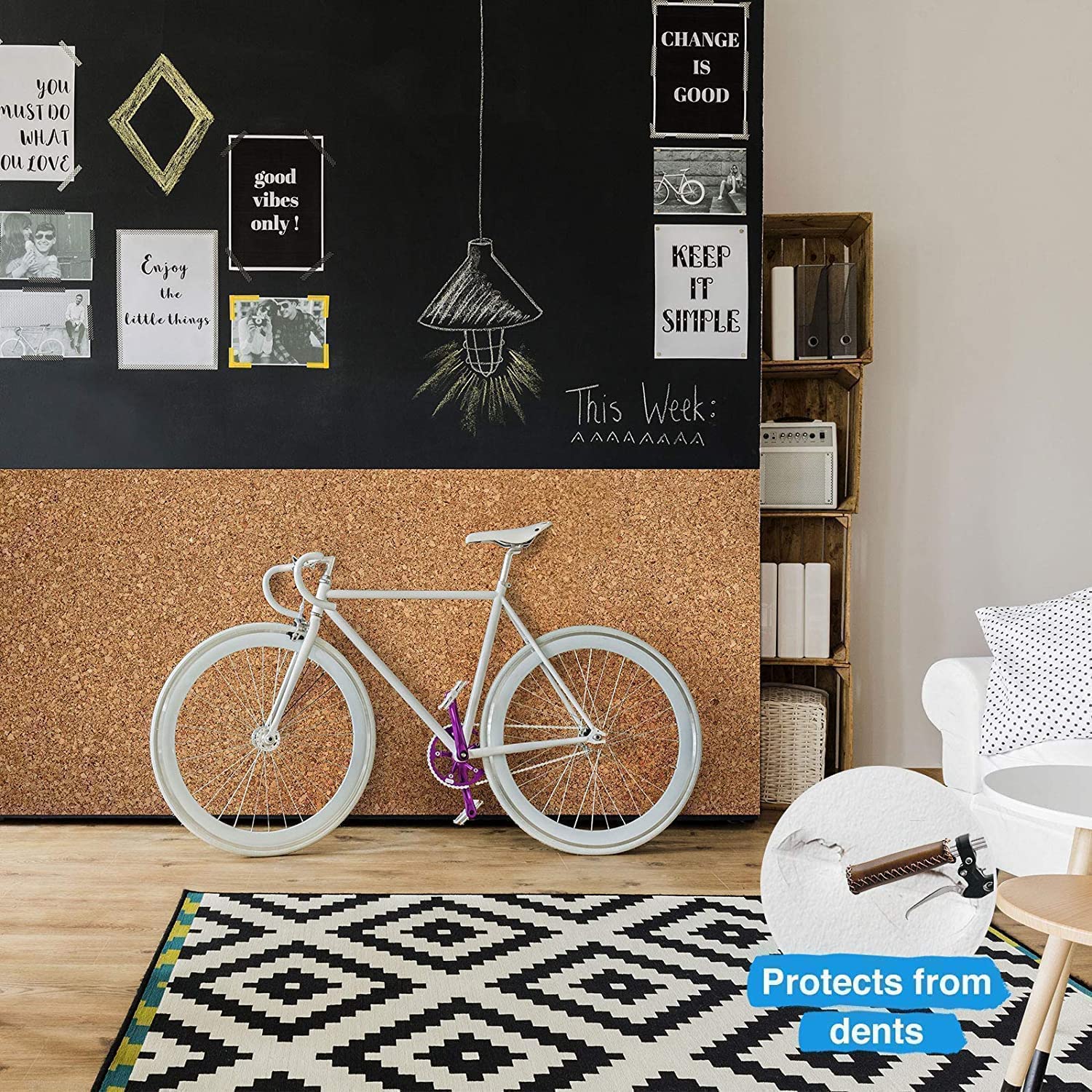 Rollo aislante de corcho para pared/suelo Aislamiento natural de 5 mm de grosor 100 x 150 cm - 5