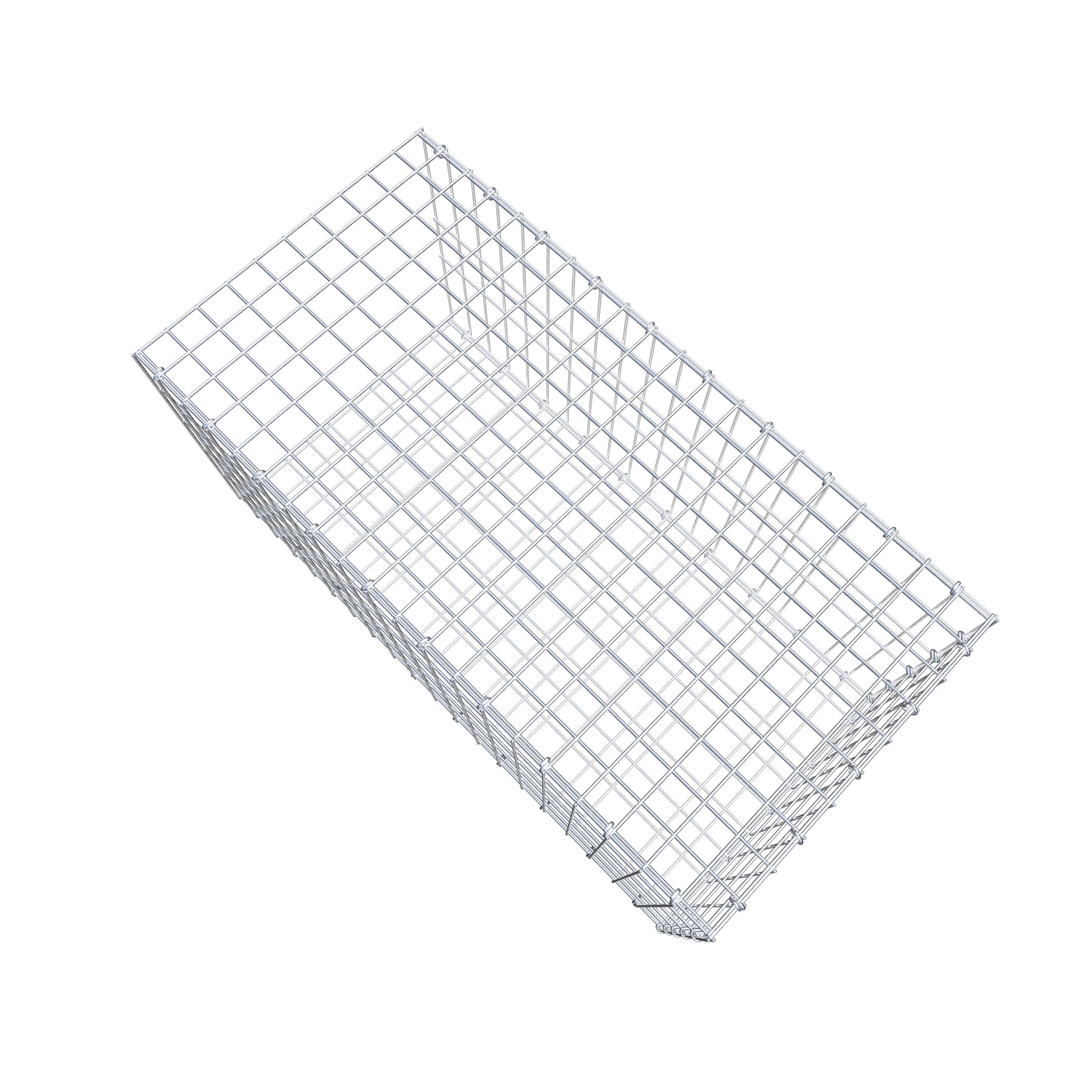 Gavión para alargar en acero galvanizado 100x50x50cm (LxAxP), malla 5 x 10cm, Anillo en C, sin rejilla frontal - 8