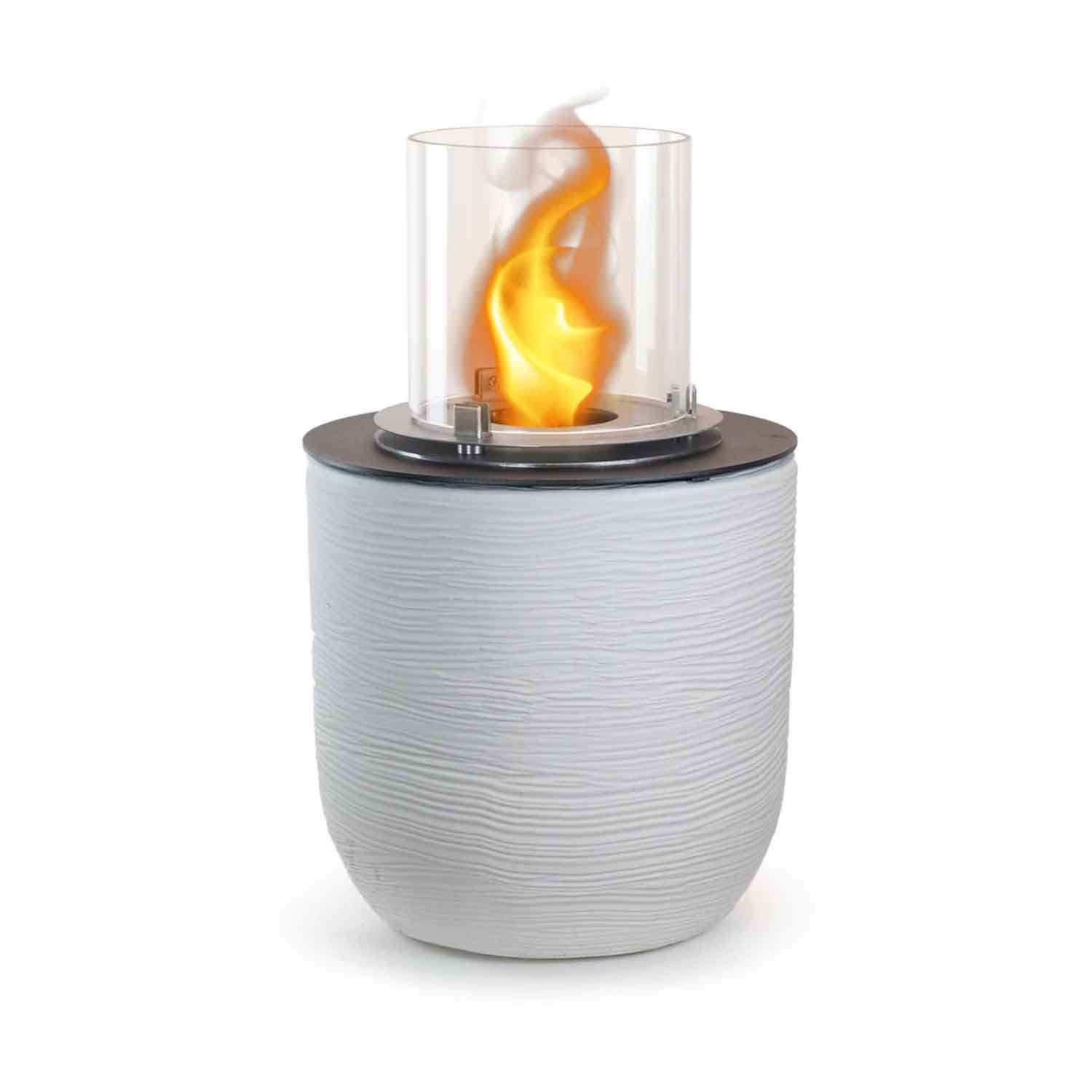 Frankystar  Raffaello, Chimenea De Bioetanol De Suelo Ø 35Xh55 Cm, Blanco , Leroy Merlin