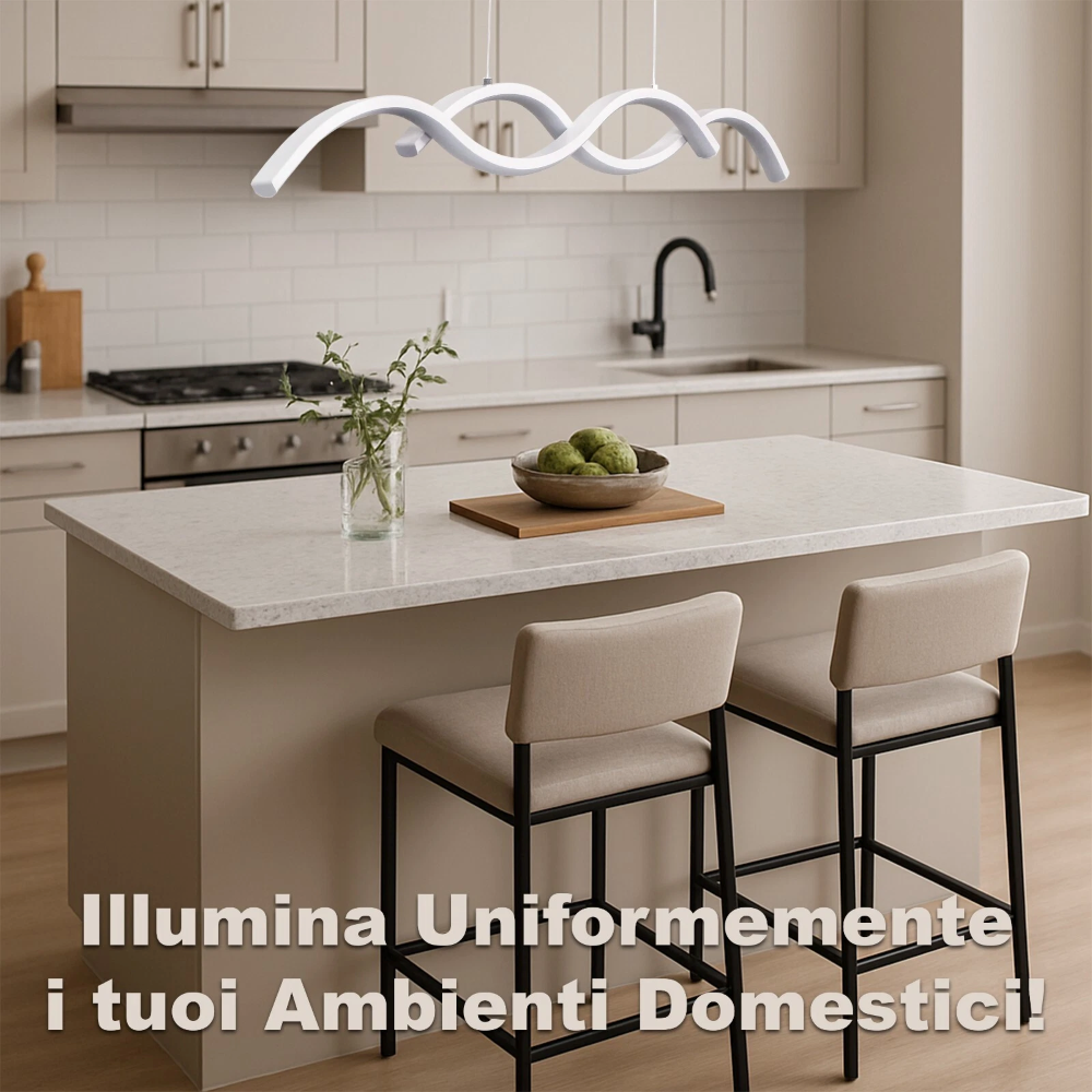 Lampadario Da interno LED Cucina soggiorno camera da letto Moderno Sospeso Stanzetta Studio 25W switch cambia colore 3000K-4000K-6500K Bianco - 8