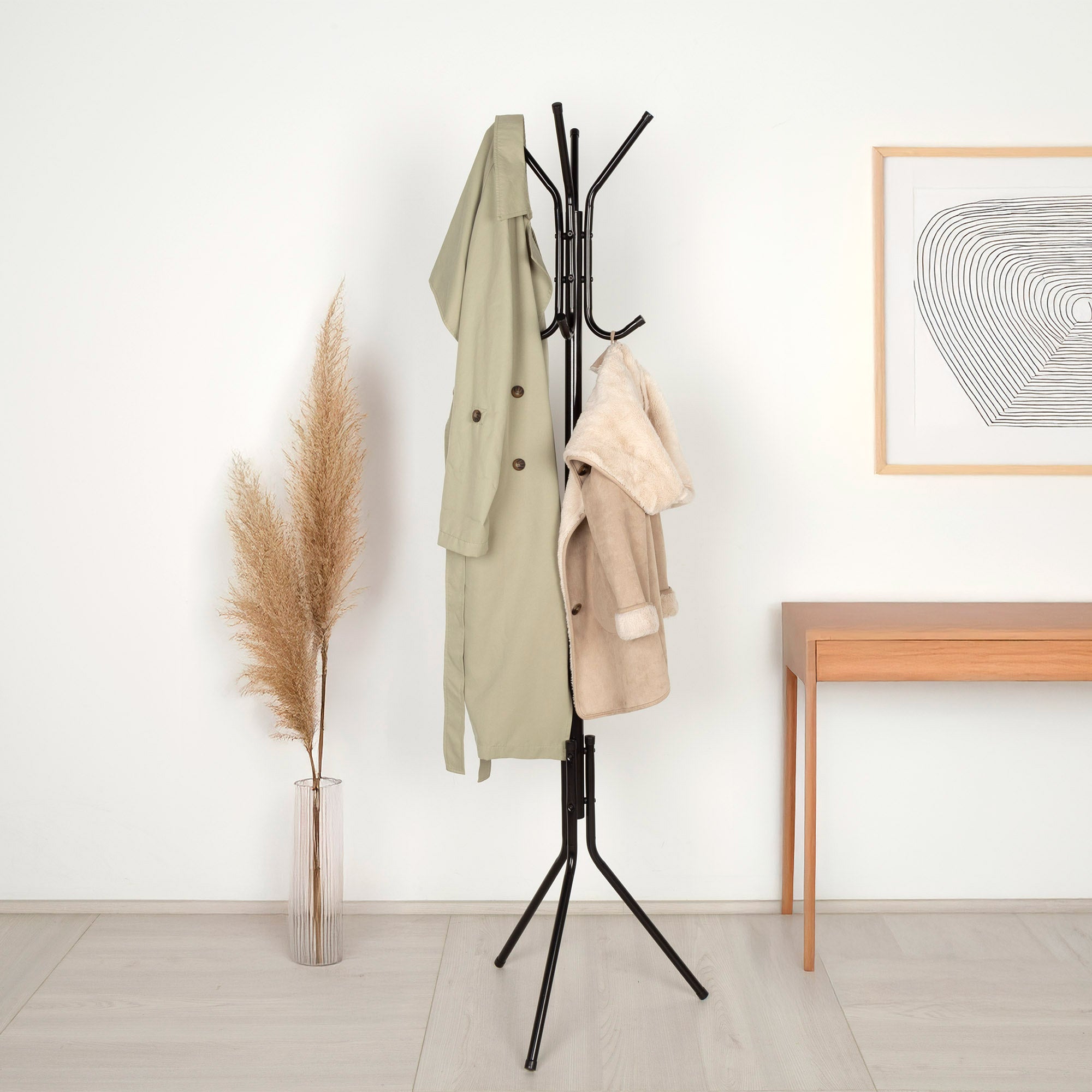 Porte-manteau sur pied Max Home 45 x 40 x 170 cm en métal avec 8 cintres - 2