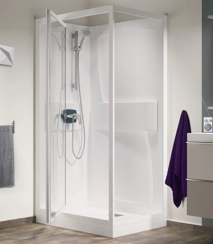 CABINE DE DOUCHE PAROI DOUCHE 130CM H198 MUR 2 VERRE TRANSPARENT OUVERTURE PIVOT CABINE DE DOUCHE PAROI DOUCHE 130CM H198 MUR 2 VERRE TRANSPARENT OUVERTURE PIVOT