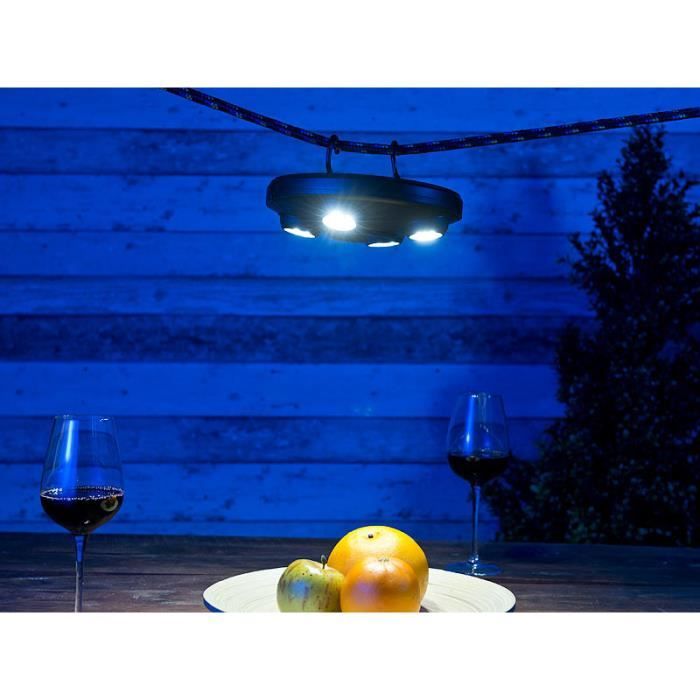 Lampe LED de Parasol 4x Spots Rotatifs + Télécommande - 4