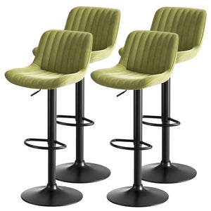 HOOBRO Tabourets de Bar, Lot de 2, Chaises Hautes avec siège en PU