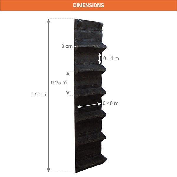 10 échelles de toit souple 1.60 x 0.40m - 320501/10 - 2