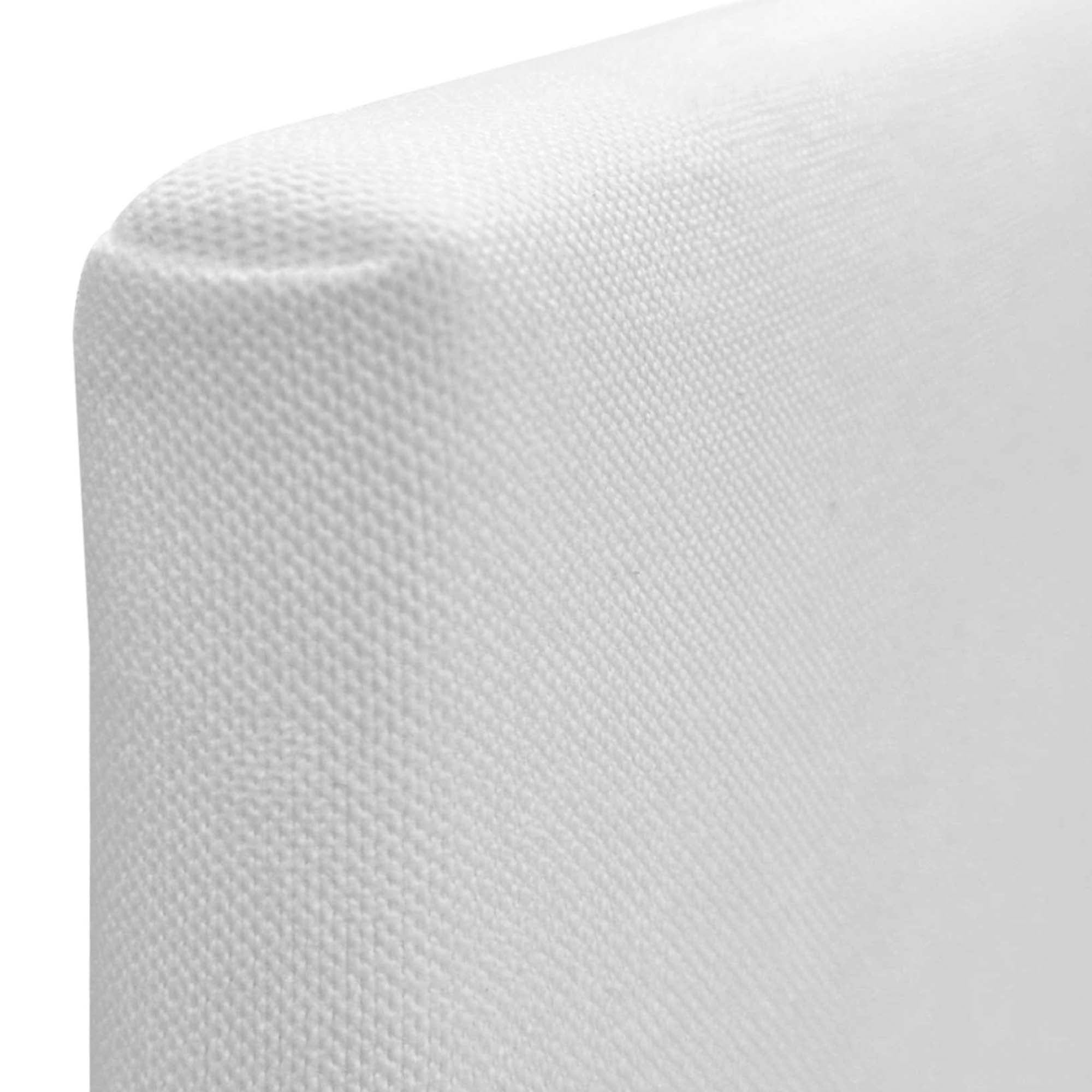 DHOME Cabecero de Tela AQUALINE Liso cabeceros Cabezal tapizado Cama Lujo (Tela Blanco, 105cm (Camas 80/90/105)) - 5