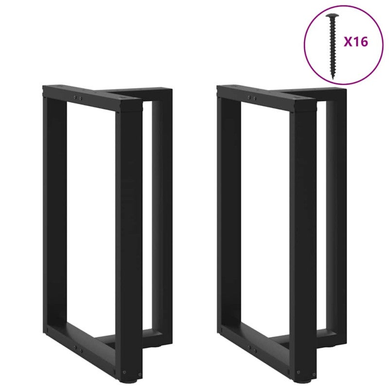 Nogi do stołu barowego w kształcie litery T 2 szt. Czarne 60x35x(90-91) cm Stal vidaXL
