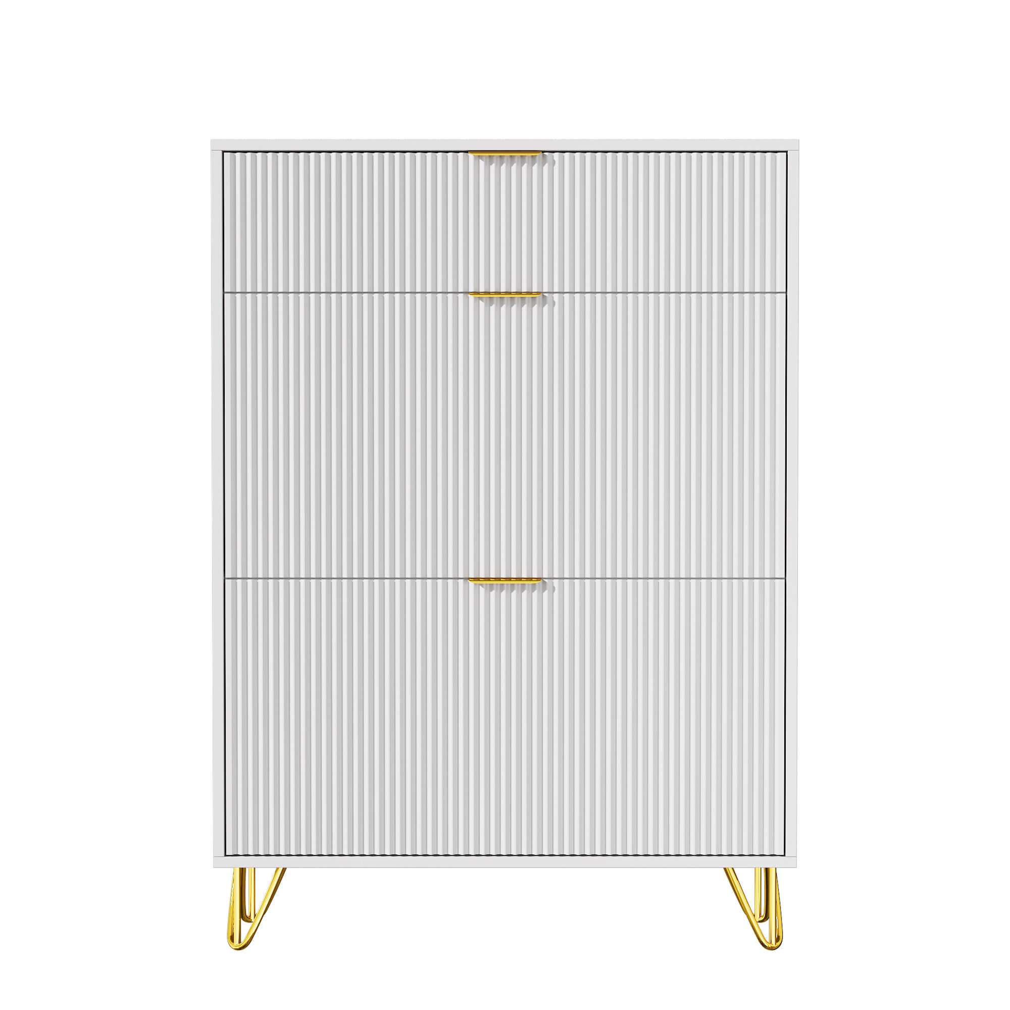 Meuble à Chaussures Étroit avec 2 Battants, Armoire à chaussures avec Étagères Réglables Meuble de Rangement à Chaussures avec Tiroir, Blanc - 9