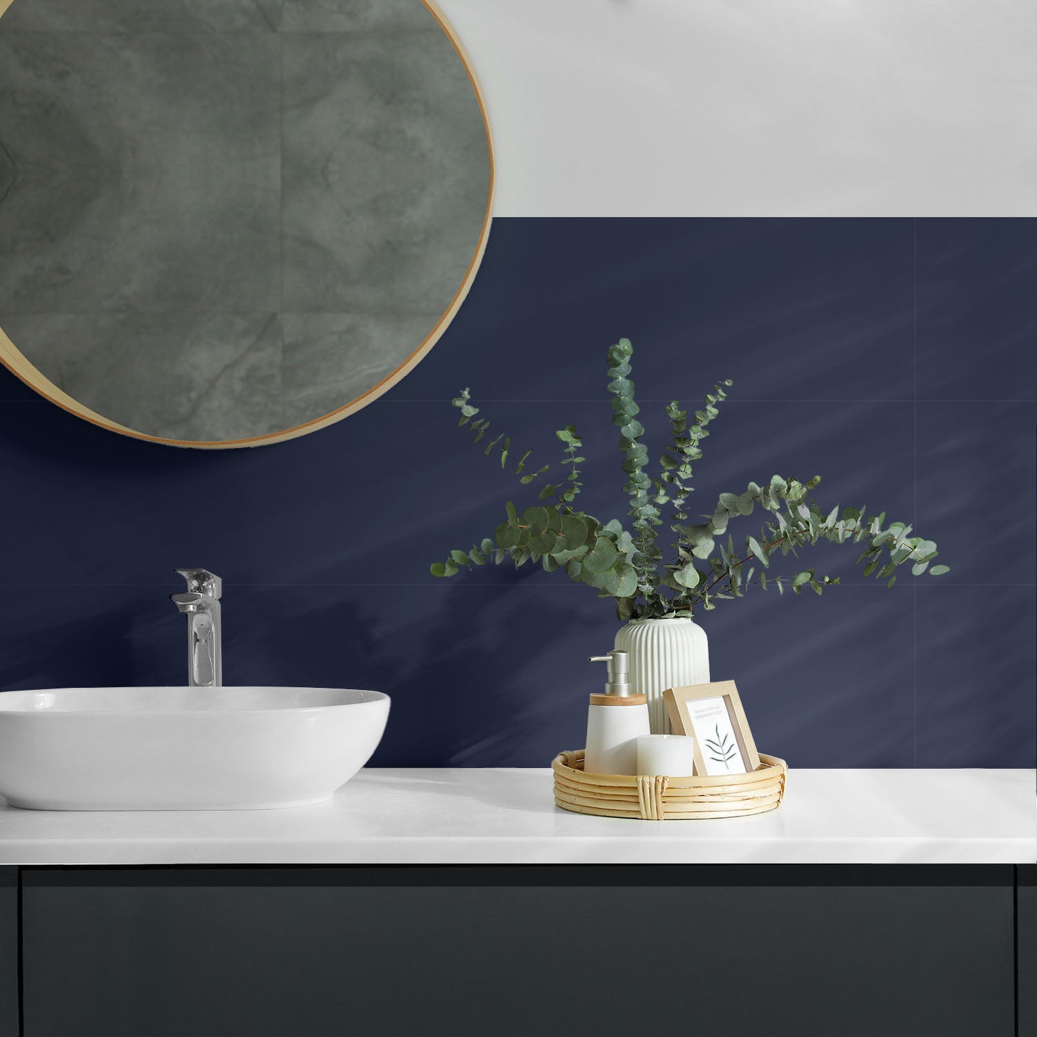 Dalles murales décoratives, Dalles PVC | 20x20x20 |Couleur bleu marine foncé - 4