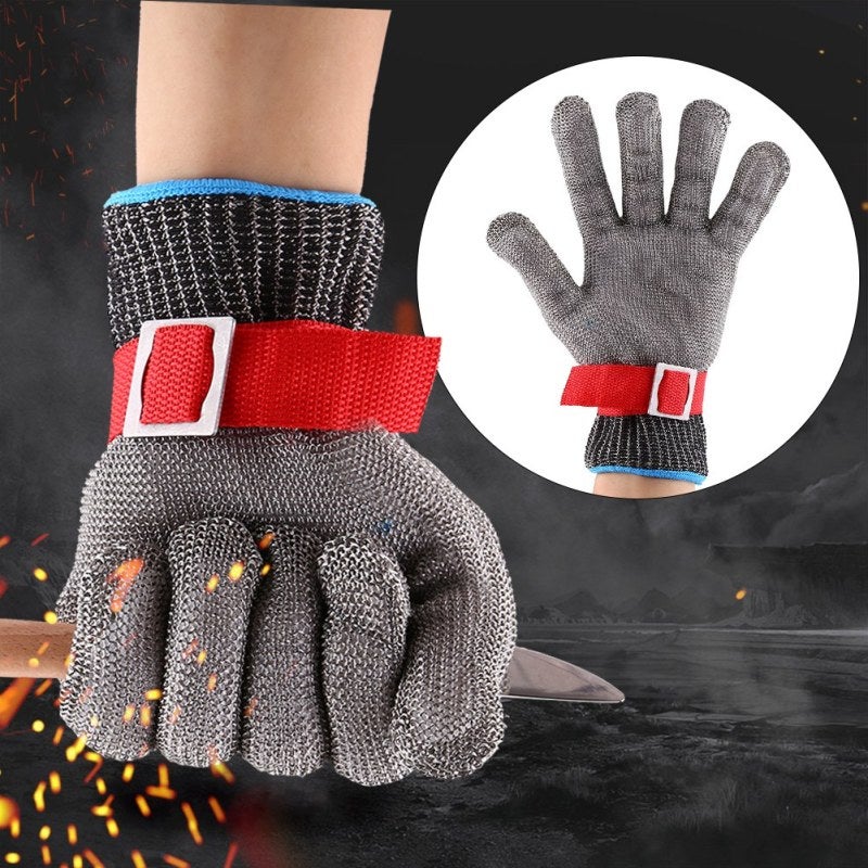 Gant de travail de sécurité en acier inoxydable SS304 résistant aux coupures, outil de protection pour boucher - 4