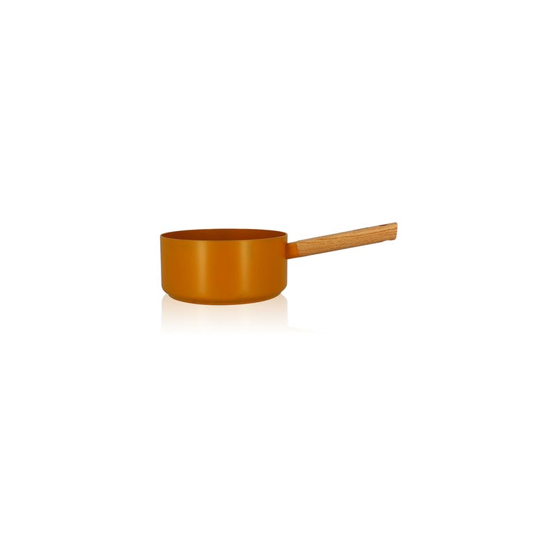 OGO LIVING - Padella ECTOR 24cm - 7930274 - alluminio rivestimento ceramica giallo con manico in legno OGO LIVING - Padella ECTOR 24cm - 7930274 - alluminio rivestimento ceramica giallo con manico in legno