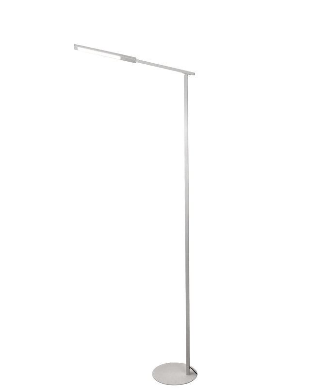 Ideal - Regulowana biała lampa podłogowa LED z metalu wys. 130 cm Fabas Luce - Zintegrowane oświetlenie LED 10 W CCT (3000 K 4000 K 5000 K 6000 K)