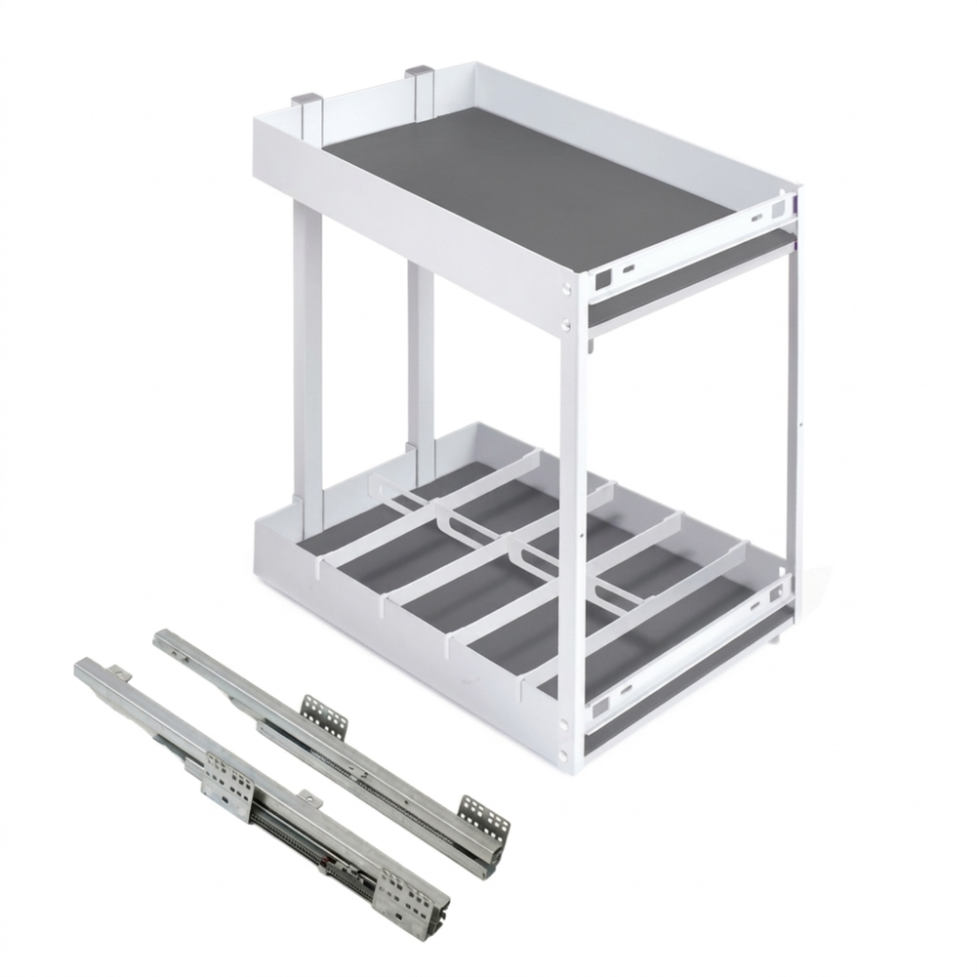 Botellero extraíble neo system blanco para mueble cocina 70x35 cm | organizador con cierre suave y extracción total