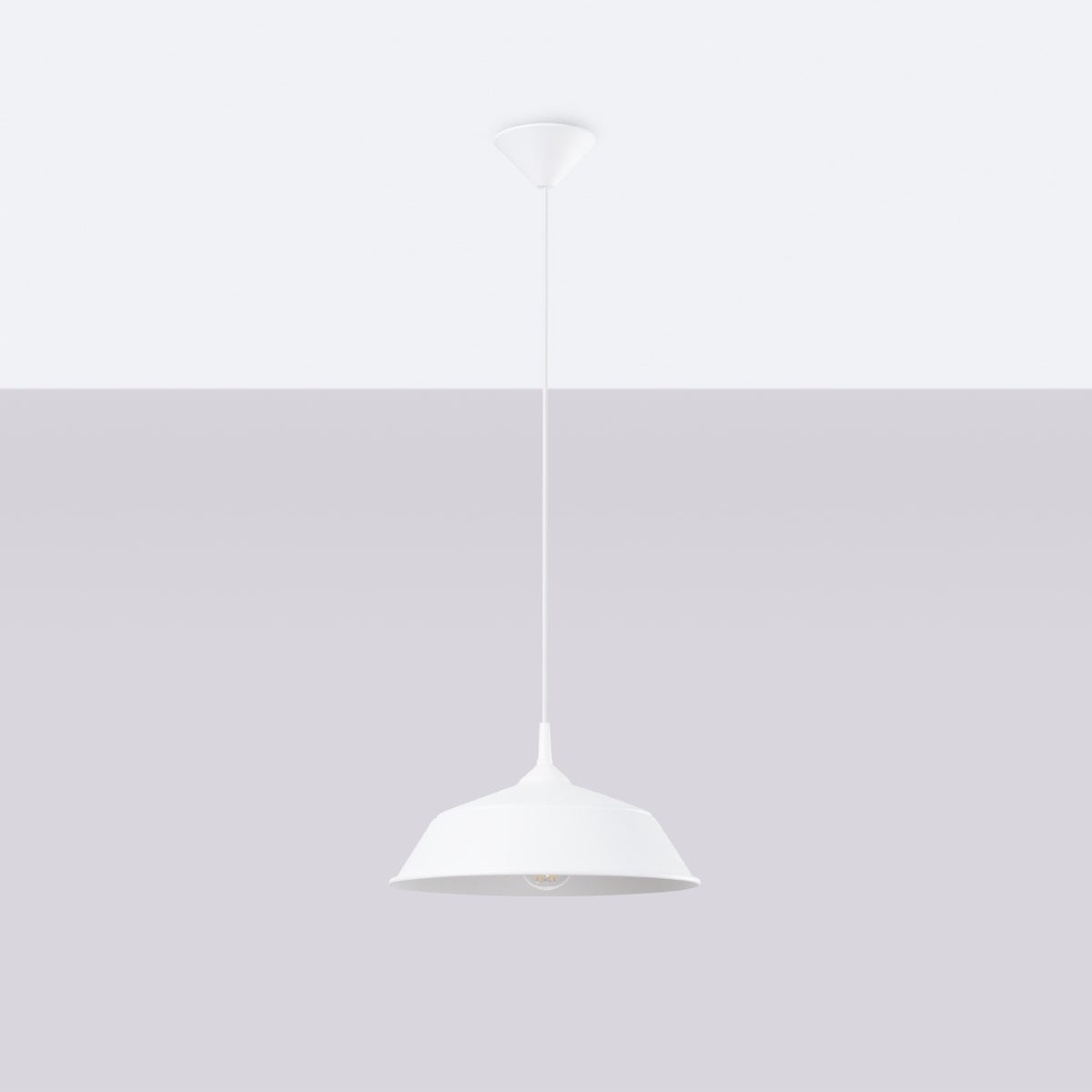 Lampa wisząca QUARIX biała LED 4000K - 34x34x74cm Sollux