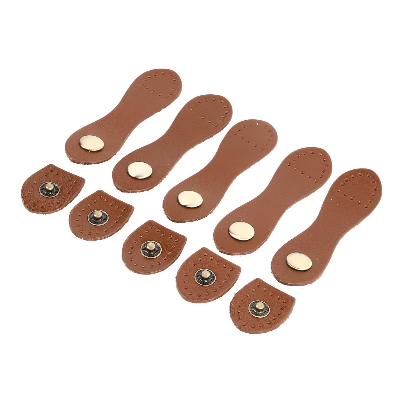 Boucles à pression en cuir 6 pièces, boucle de fermeture à