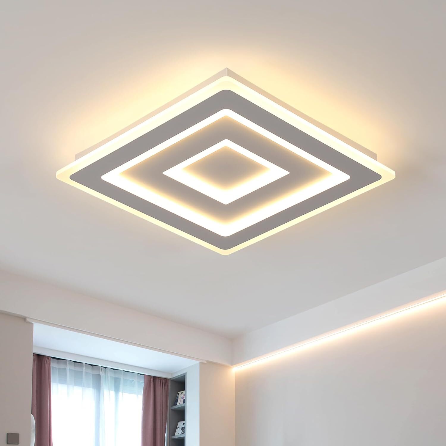 Moderna Plafoniera A LED, Apparecchi Di Illuminazione A Soffitto A Luce Bianca Calda Dal Design A Spirale Da 20 W Per Camera Da Letto Del Corridoio 90111156