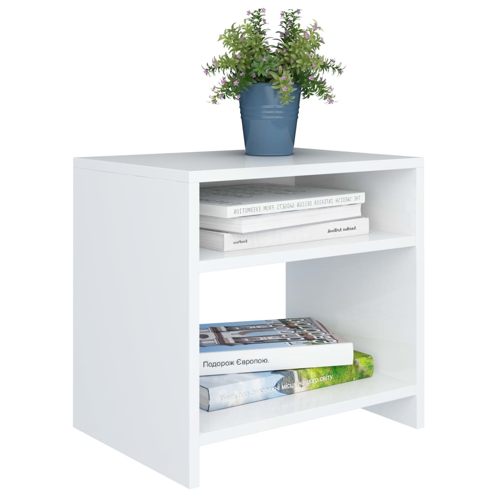 Mesita de noche madera blanco 40x30x40 cm Unico / Blanco - 3