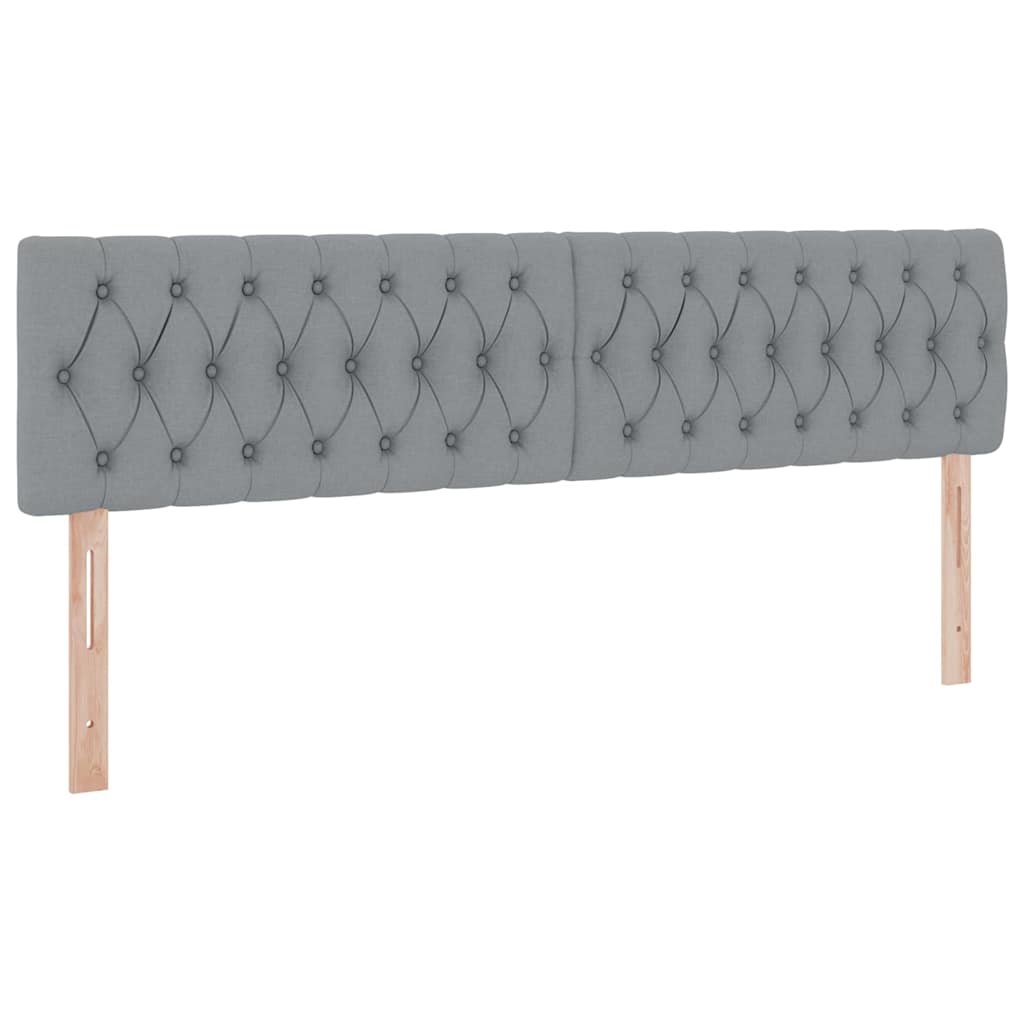 Lit avec rangement et matelas gris clair 180 x 200 cm en velours - 9